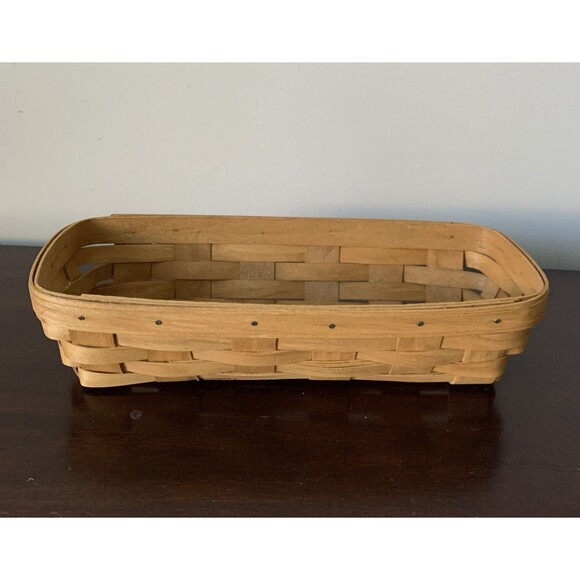 Longaberger Cracker Basket with Clear Plastic Protector Vintage 2003 USA - Picture 6 of 11